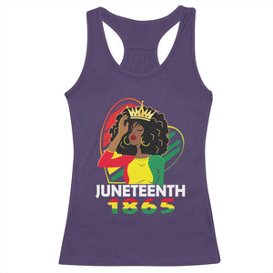 Queen Afro Racerback Tank Top Juneteenth 1865 TS01 Purple Print Your Wear