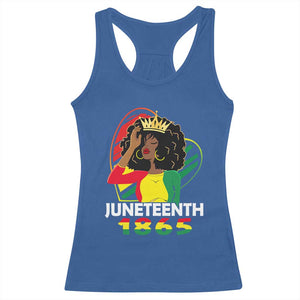 Queen Afro Racerback Tank Top Juneteenth 1865 TS01 Royal Blue Print Your Wear