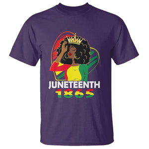 Queen Afro T Shirt Juneteenth 1865 TS01 Purple Printyourwear
