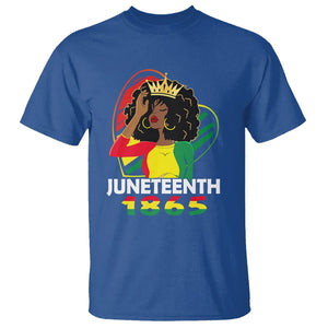 Queen Afro T Shirt Juneteenth 1865 TS01 Royal Blue Printyourwear