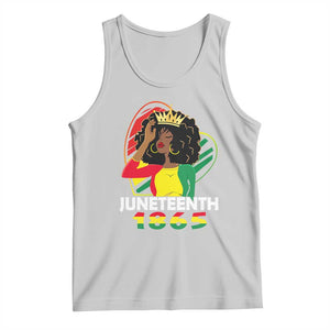 Queen Afro Tank Top Juneteenth 1865 TS01 Ash Print Your Wear