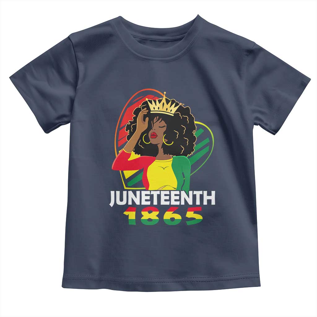 Queen Afro Toddler T Shirt Juneteenth 1865 TS01 Navy Print Your Wear