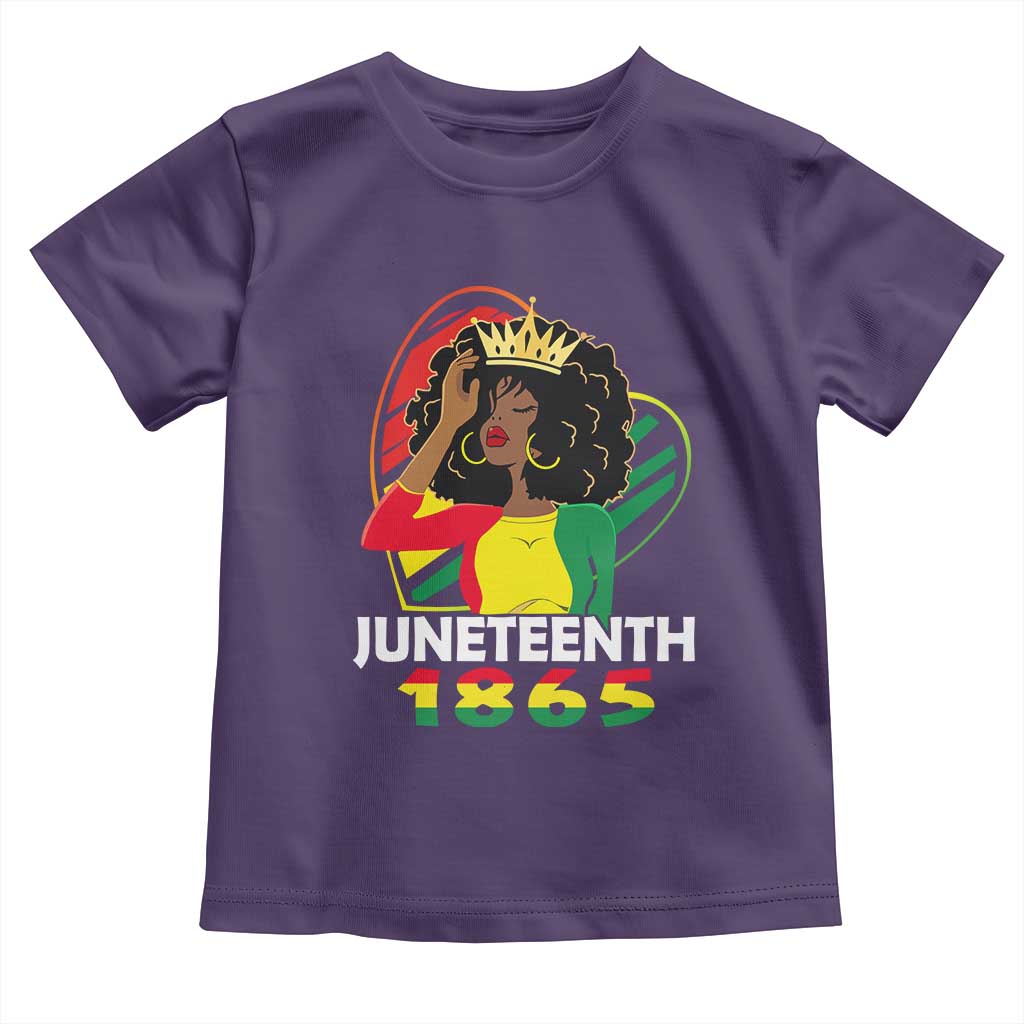 Queen Afro Toddler T Shirt Juneteenth 1865 TS01 Purple Print Your Wear