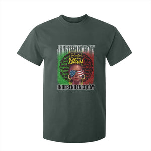 Juneteenth Is My Independence Day T Shirt For Kid For Black Queen Not July 4th TS01 Dark Forest Green Print Your Wear
