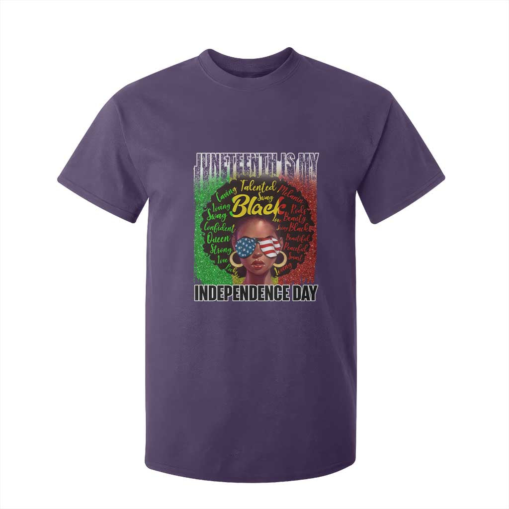 Juneteenth Is My Independence Day T Shirt For Kid For Black Queen Not July 4th TS01 Purple Print Your Wear