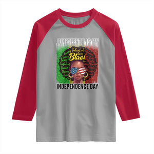 Juneteenth Is My Independence Day Raglan Shirt For Black Queen Not July 4th TS01 Sport Gray Red Print Your Wear