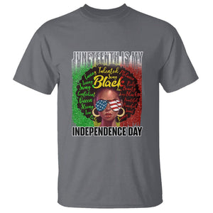 Juneteenth Is My Independence Day T Shirt For Black Queen Not July 4th TS01 Charcoal Printyourwear