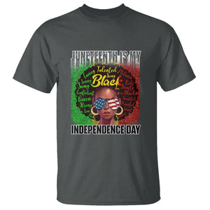 Juneteenth Is My Independence Day T Shirt For Black Queen Not July 4th TS01 Dark Heather Printyourwear