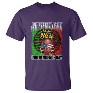 Juneteenth Is My Independence Day T Shirt For Black Queen Not July 4th TS01 Purple Printyourwear