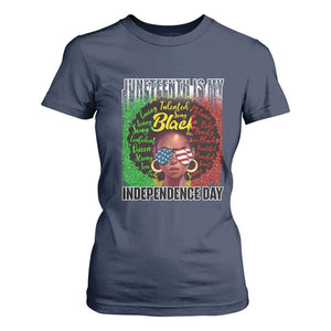 Juneteenth Is My Independence Day T Shirt For Women For Black Queen Not July 4th TS01 Navy Print Your Wear