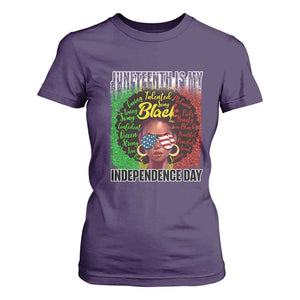 Juneteenth Is My Independence Day T Shirt For Women For Black Queen Not July 4th TS01 Purple Print Your Wear