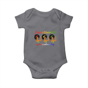 African American History Baby Onesie Juneteenth Is My Independence Day Freedom Black Women TS01 Charcoal Print Your Wear