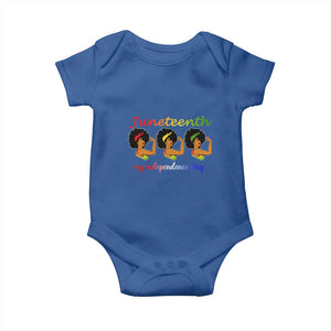 African American History Baby Onesie Juneteenth Is My Independence Day Freedom Black Women TS01 Royal Blue Print Your Wear