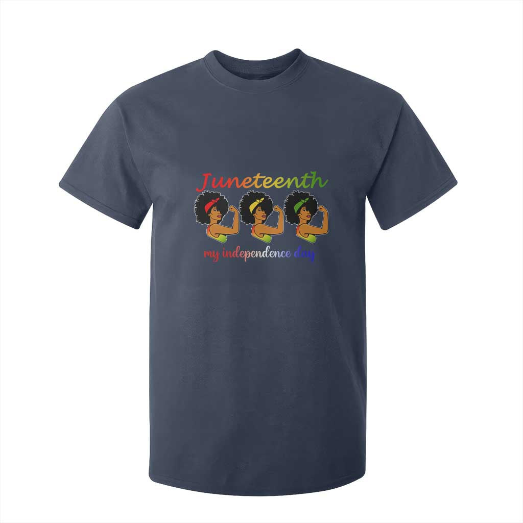 African American History T Shirt For Kid Juneteenth Is My Independence Day Freedom Black Women TS01 Navy Print Your Wear
