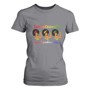 African American History T Shirt For Women Juneteenth Is My Independence Day Freedom Black Women TS01 Charcoal Print Your Wear