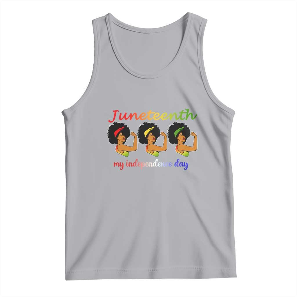 African American History Tank Top Juneteenth Is My Independence Day Freedom Black Women TS01 Athletic Heather Print Your Wear