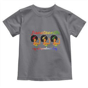 African American History Toddler T Shirt Juneteenth Is My Independence Day Freedom Black Women TS01 Charcoal Print Your Wear