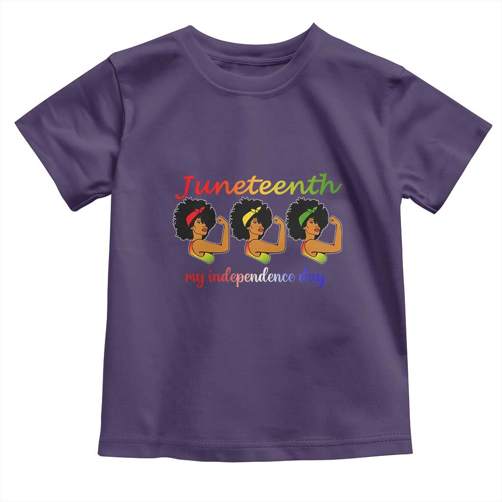 African American History Toddler T Shirt Juneteenth Is My Independence Day Freedom Black Women TS01 Purple Print Your Wear