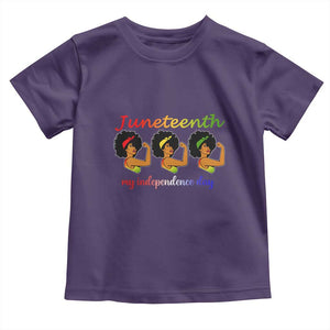 African American History Toddler T Shirt Juneteenth Is My Independence Day Freedom Black Women TS01 Purple Print Your Wear