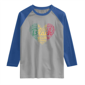 Black Awesome Strong Inspirational Raglan Shirt African American Pride Juneteenth BHM TS01 Sport Gray Royal Print Your Wear