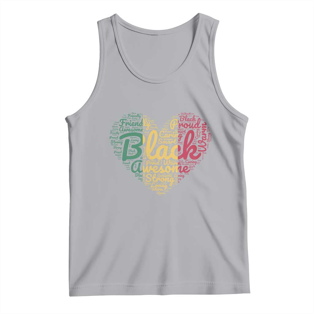 Black Awesome Strong Inspirational Tank Top African American Pride Juneteenth BHM TS01 Athletic Heather Print Your Wear