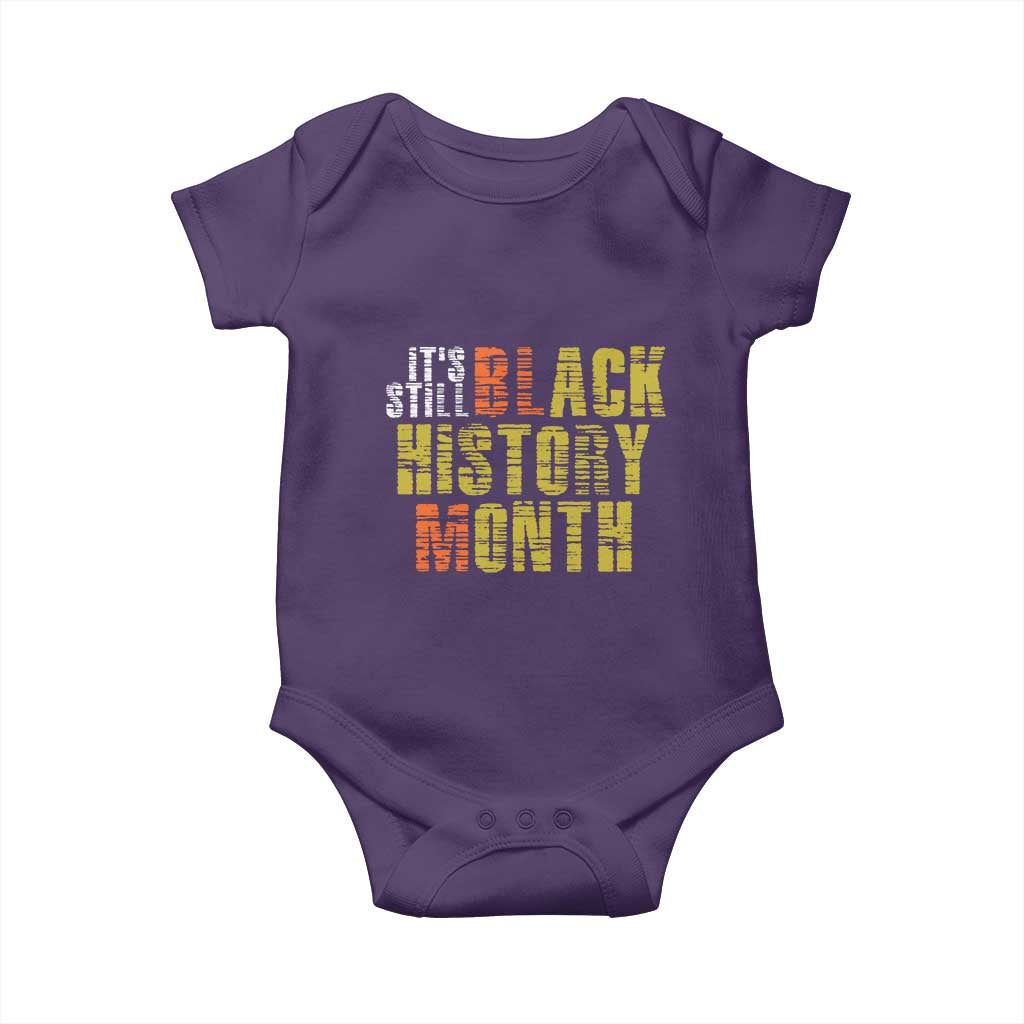 It's Still Black History Month Baby Onesie TS01 Purple Print Your Wear