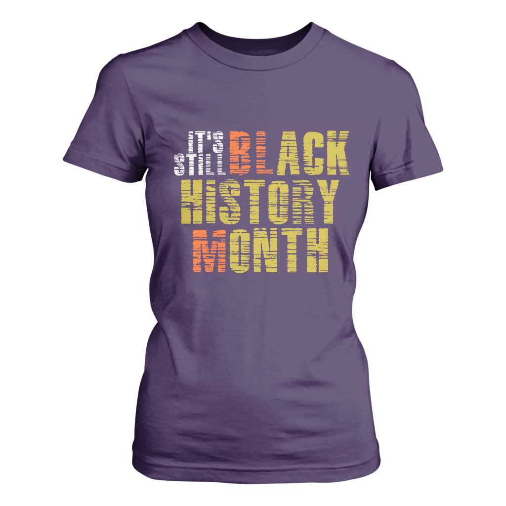 It's Still Black History Month T Shirt For Women TS01 Purple Print Your Wear