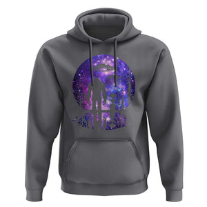 Alien And Bigfoot Full Moon Sasquatch UFO Hoodie TS01 Charcoal Print Your Wear