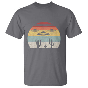 Vintage Retro UFO Alien Desert T Shirt TS01 Charcoal Print Your Wear