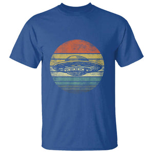UFO Gifts Retro Sunset Funny Alien UFO Hunter Silhouette T Shirt TS01 Royal Blue Print Your Wear