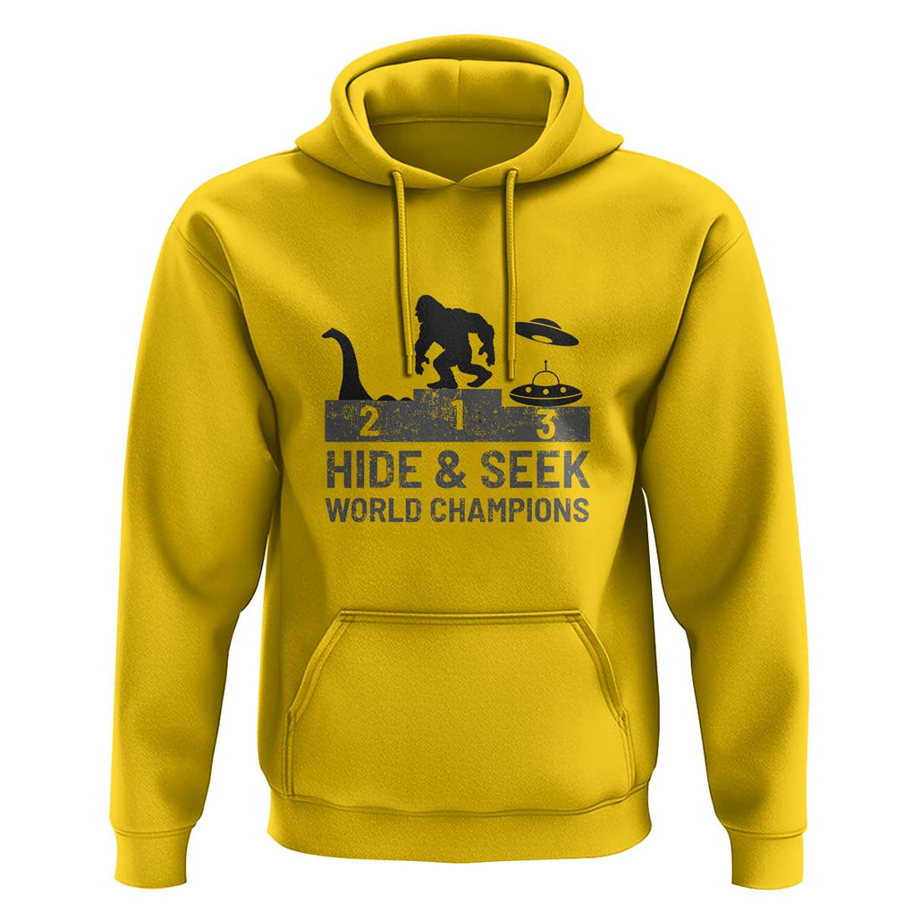 Hide and Seek World Champion Bigfoot UFO Nessie Funny Hoodie TS01 Daisy Print Your Wear