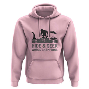 Hide and Seek World Champion Bigfoot UFO Nessie Funny Hoodie TS01 Light Pink Print Your Wear