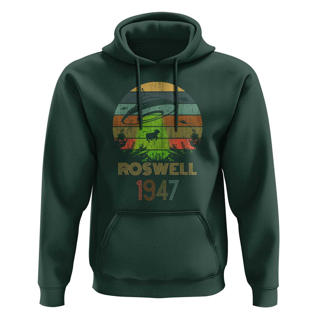 Alien UFO Custome Abduction Roswell 1947 Space Alien Lover Hoodie TS01 Dark Forest Green Print Your Wear