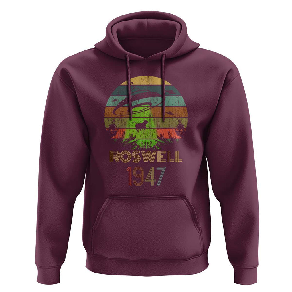 Alien UFO Custome Abduction Roswell 1947 Space Alien Lover Hoodie TS01 Maroon Print Your Wear