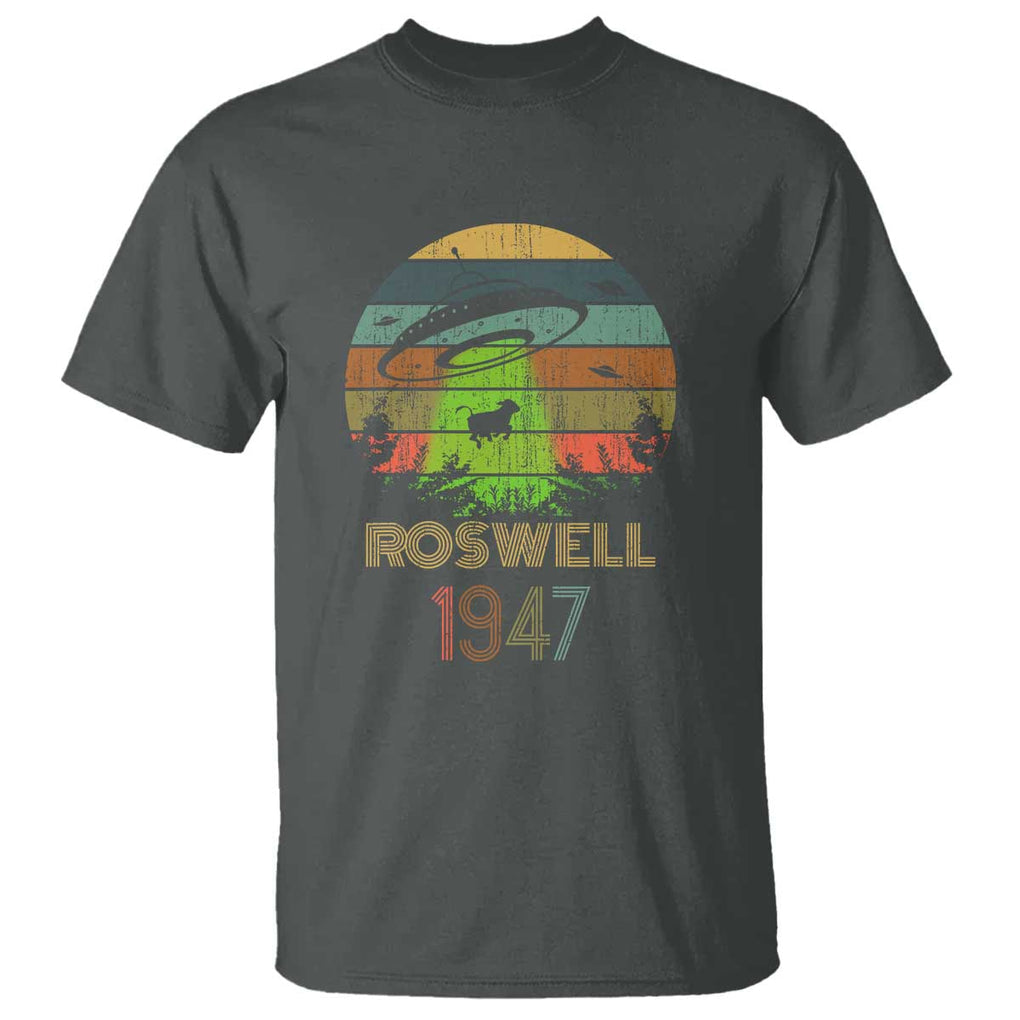 Alien UFO Custome Abduction Roswell 1947 Space Alien Lover T Shirt TS01 Dark Heather Print Your Wear
