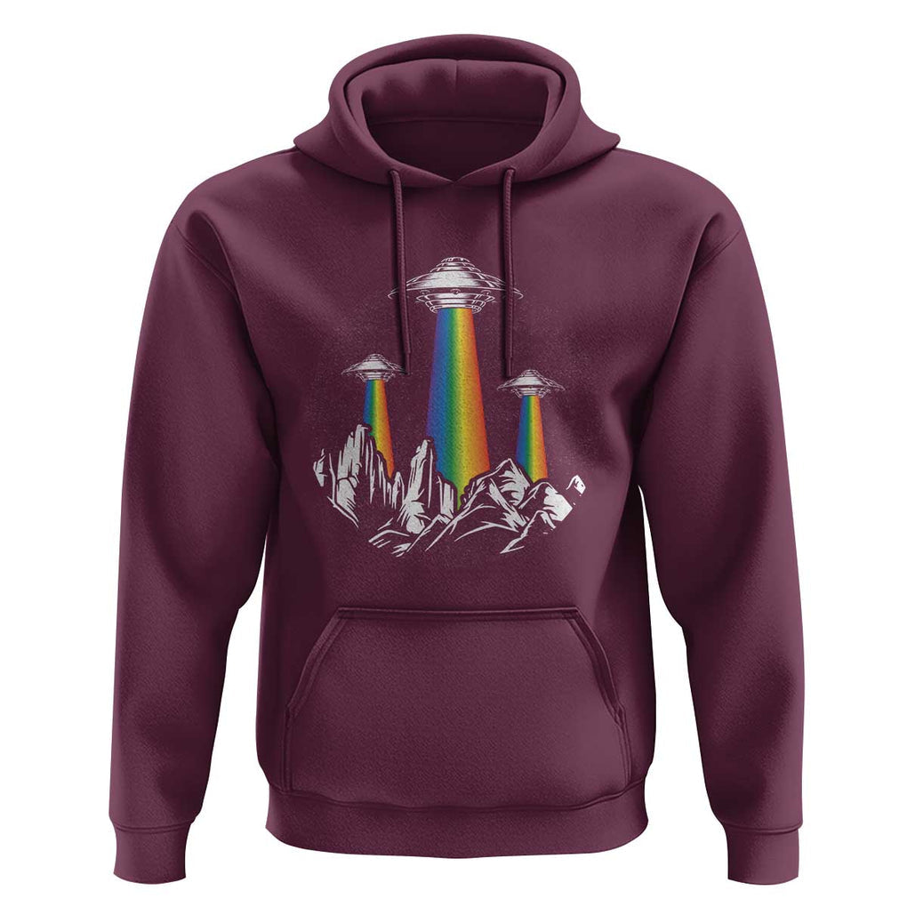 World UFO Day Hoodie TS01 Maroon Print Your Wear