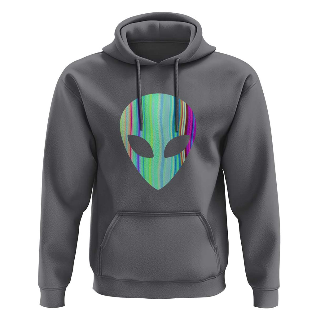 Alien Head Holographic Cute UFO Hoodie TS01 Charcoal Print Your Wear