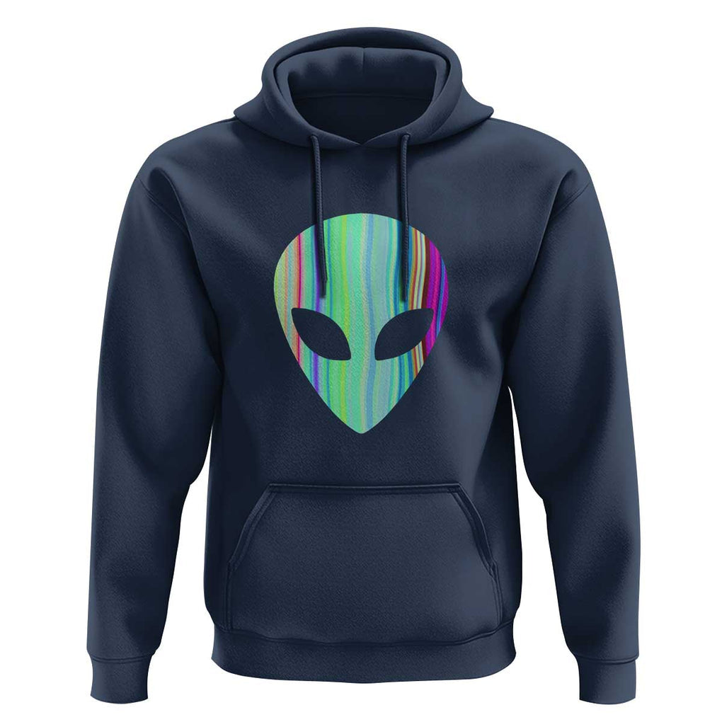 Alien Head Holographic Cute UFO Hoodie TS01 Navy Print Your Wear