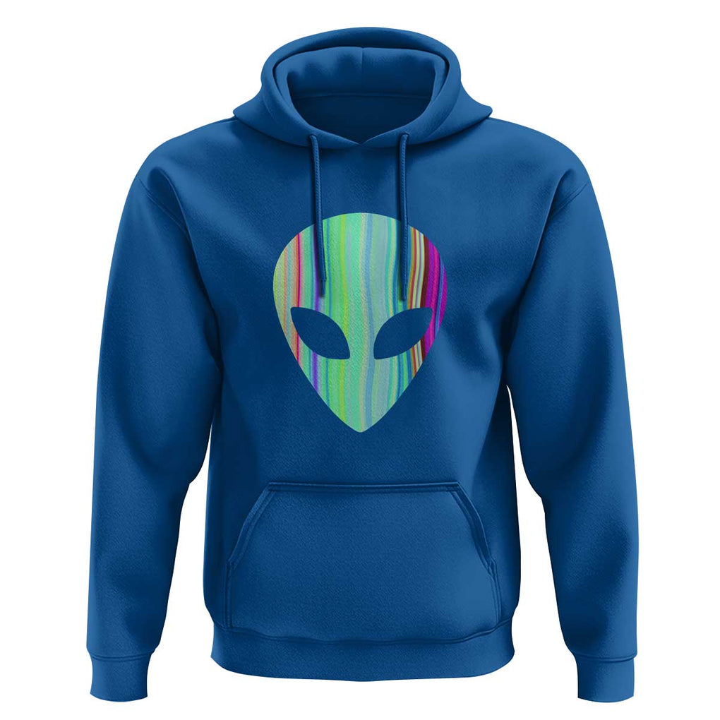 Alien Head Holographic Cute UFO Hoodie TS01 Royal Blue Print Your Wear
