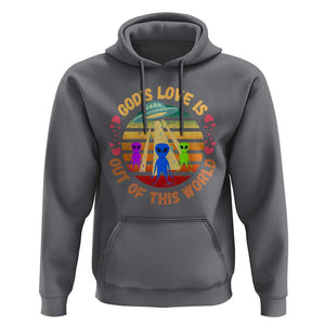 Vintage God's Love Is Out Of This World, World UFO Day Hoodie TS01 Charcoal Print Your Wear