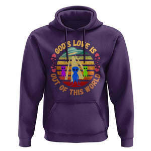 Vintage God's Love Is Out Of This World, World UFO Day Hoodie TS01 Purple Print Your Wear