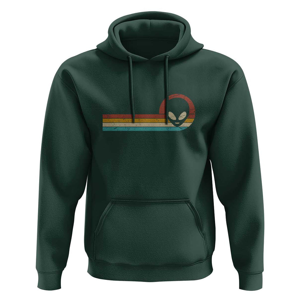 Funny UFO Lover Retro Style Vintage Alien Space Hoodie TS01 Dark Forest Green Print Your Wear
