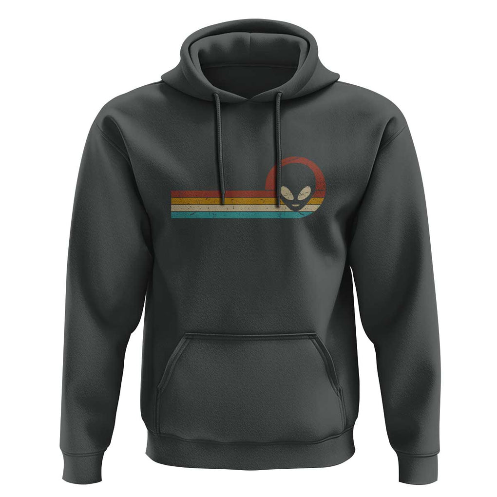 Funny UFO Lover Retro Style Vintage Alien Space Hoodie TS01 Dark Heather Print Your Wear