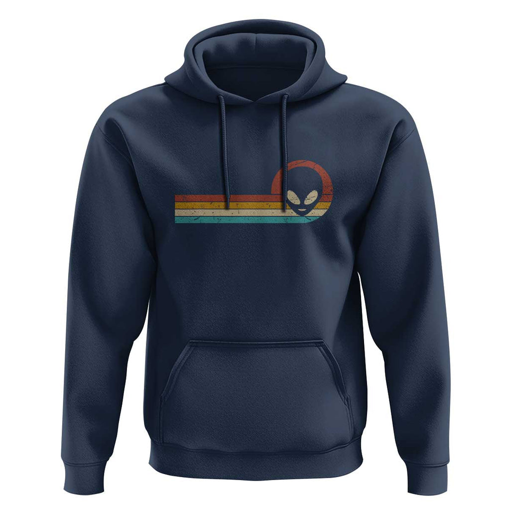 Funny UFO Lover Retro Style Vintage Alien Space Hoodie TS01 Navy Print Your Wear