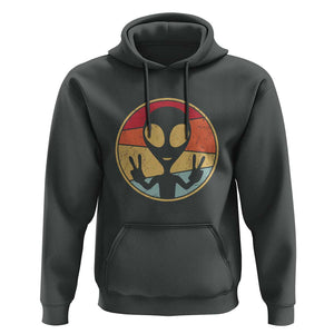 UFO Lover Funny Retro 80's Style Vintage Alien Space Gift Hoodie TS01 Dark Heather Print Your Wear