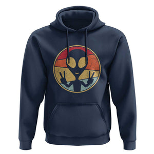 UFO Lover Funny Retro 80's Style Vintage Alien Space Gift Hoodie TS01 Navy Print Your Wear