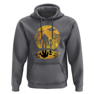 Alien Bigfoot Moon Sasquatch UFO Extraterrestrial Hoodie TS01 Charcoal Print Your Wear