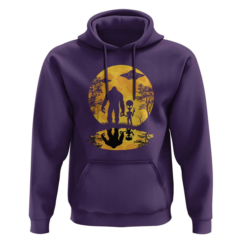 Alien Bigfoot Moon Sasquatch UFO Extraterrestrial Hoodie TS01 Purple Print Your Wear