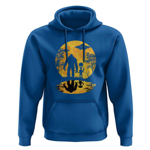 Alien Bigfoot Moon Sasquatch UFO Extraterrestrial Hoodie TS01 Royal Blue Print Your Wear