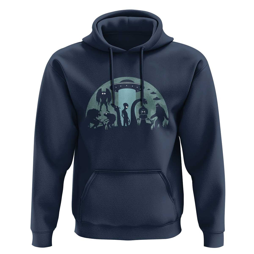 Bigfoot Ufo Loch Ness Monster Mothman And Aliens! Cryptid Hoodie TS01 Navy Print Your Wear